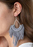 Paparazzi Accessories - Wanna Piece Of MACRAME? - Silver Earring