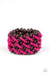 Paparazzi Accessories - Cozy in Cozumel - Pink Bracelet