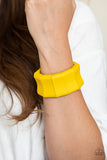 Paparazzi Accessories - Caribbean Couture - Yellow Bracelet