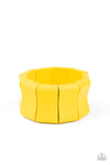 Paparazzi Accessories - Caribbean Couture - Yellow Bracelet