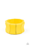 Paparazzi Accessories - Caribbean Couture - Yellow Bracelet