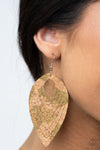 Paparazzi Accessories - Cork Cabana - Green Earring