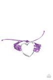 Paparazzi Accessories - Playing With My HEARTSTRINGS - Purple Bracelet