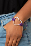 Paparazzi Accessories - Playing With My HEARTSTRINGS - Purple Bracelet