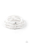 Paparazzi Accessories  - Thank Me LAYER - White Bracelet