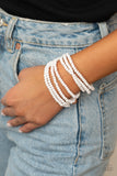 Paparazzi Accessories  - Thank Me LAYER - White Bracelet