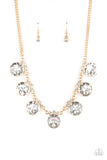 Paparazzi Accessories - GLOW-Getter Glamour - Gold Bling Necklace