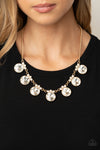 Paparazzi Accessories - GLOW-Getter Glamour - Gold Bling Necklace