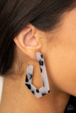 Paparazzi Accessories - Flat Out Fearless - White Earring