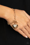 Paparazzi Accessories - Heartbeat Bedazzle - Gold Bracelet