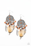 Paparazzi Accessories - Desert Plains - Orange Earring