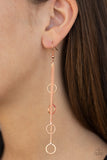 Paparazzi Accessories - Full Swing Shimmer - Copper Earring