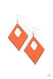 Paparazzi Accessories  - Woven Wanderer - Orange Earring