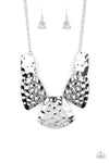 Paparazzi Accessories - HAUTE Plates - Silver Necklace