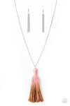 Paparazzi Accessories - Totally Tasseled - Pink Tassel Necklace