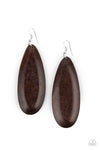 Paparazzi Accessories  - Tropical Ferry - Brown Wood Earring