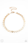 Paparazzi Accessories  - Playing HEART To Get - Gold Necklace/Choker