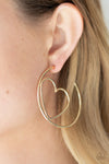 Paparazzi Accessories - Love At First BRIGHT - Gold Hoop Earring