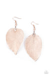 Paparazzi Accessories  -  Leafy Legacy - Rose Gold Earring