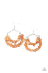 Paparazzi Accessories - Rainbow Rock Gardens - Orange Earrings