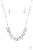 Paparazzi Accessories - Gorgeously Glacial - White Necklace - June 2021 Life Of The Party Exclusive