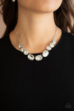 Paparazzi Accessories - Gorgeously Glacial - White Necklace - June 2021 Life Of The Party Exclusive