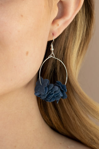 Flirty Florets - Blue Earring  - Paparazzi Accessories