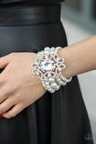 Paparazzi Accessories - Rule The Room - White Bracelet