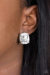 Paparazzi Accessories - Bombshell Brilliance - White Earring (Clip-On)