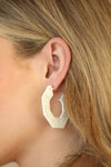 Paparazzi Accessories - Fabulously Fiesta - White Earring