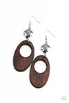 Paparazzi Accessories  - Retro Reveal - Brown Earring