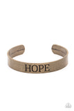 Paparazzi Accessories - Hope Makes The World Go Round - Brass Inspirational Bracelet