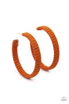 Paparazzi Accessories - Suede Parade - Orange Earring