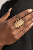 Paparazzi Accessories  - Reclaimed Refinement - Gold Wood Ring