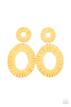 Paparazzi Accessories - Foxy Flamenco - Yellow Earring