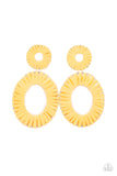 Paparazzi Accessories - Foxy Flamenco - Yellow Earring