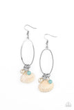 Paparazzi Accessories  - Too SHELL Pass - Blue Shell Earring