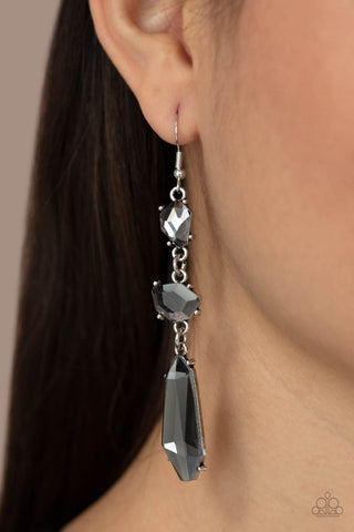 Paparazzi Accessories - Sophisticated Smolder - Silver Earring