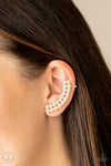 Paparazzi Accessories - Doubled Down On Dazzle - Gold Earring (Ear Crawler)