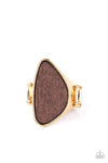 Paparazzi Accessories - Perfectly Petrified - Gold Ring