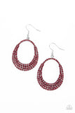 Paparazzi Accessories -  Life GLOWS On - Red Earring