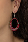 Paparazzi Accessories -  Life GLOWS On - Red Earring