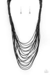 Paparazzi Accessories  - Nice CORD-ination - Black Necklace