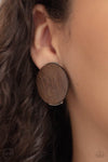 Paparazzi Accessories - WOODWORK It - Brown Earring