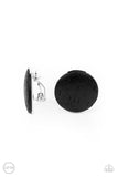 Paparazzi Accessories - WOODWORK It - Black Clip-On Earring