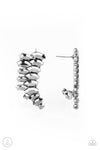 Paparazzi Accessories  - Explosive Elegance - Silver Ear Crawler Earring