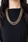 Paparazzi Accessories - Grunge Goals - Gold Necklace