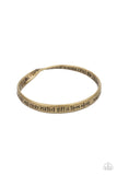 Paparazzi Accessories - Perfect Present - Brass Inspirational Bracelet