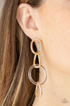 Paparazzi Accessories - Talk In Circles - Gold Earring