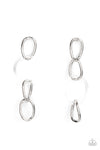 Paparazzi Accessories - Talk In Circles - White Earring